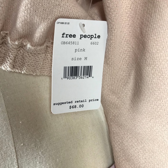 Free People MSRP $78 Knit Crop Pink - Picture 6 of 8